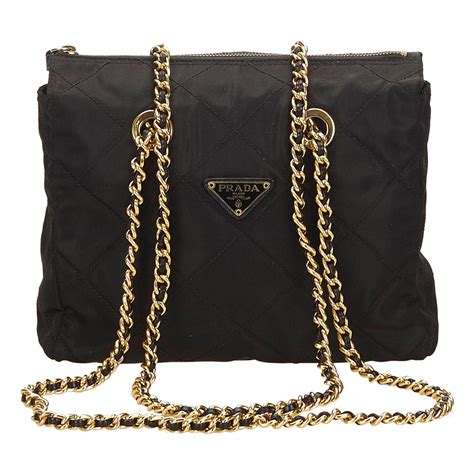 prada nylon chain tote|Prada nylon tote vintage.